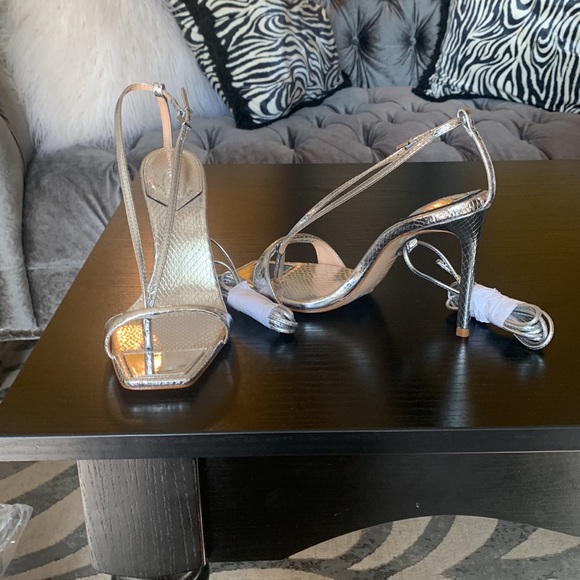 COPY - Schutz Vikki lace up sandals- silver NWT - Picture 9 of 14